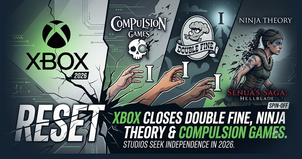 Xbox is Closing Double Fine, Ninja Theory & Compulsion Games in 2026