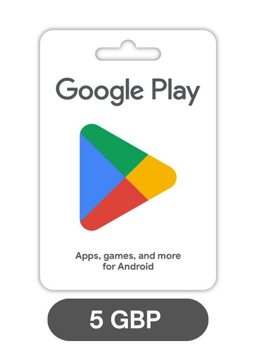 Google Play Gift Card - 5 GBP Redeemable in United Kingdom
